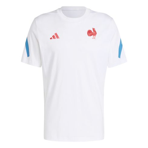 T-shirt Rugby Voyage France Blanc 2024/2025 – Adidas