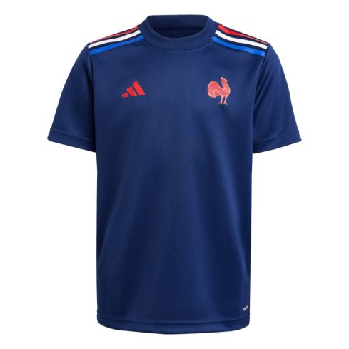 T-Shirt Rugby Supporter Enfant France 2024/2025 - Adidas