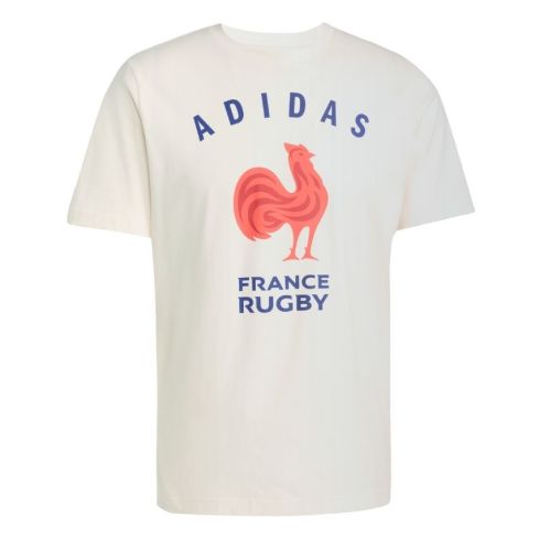 T-shirt Rugby Homme France Blanc - Adidas