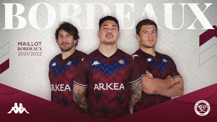 Le nouveau maillot de rugby de l'Union Bordeaux Bègles 2021-2022 présenté par Philippe Etchebest